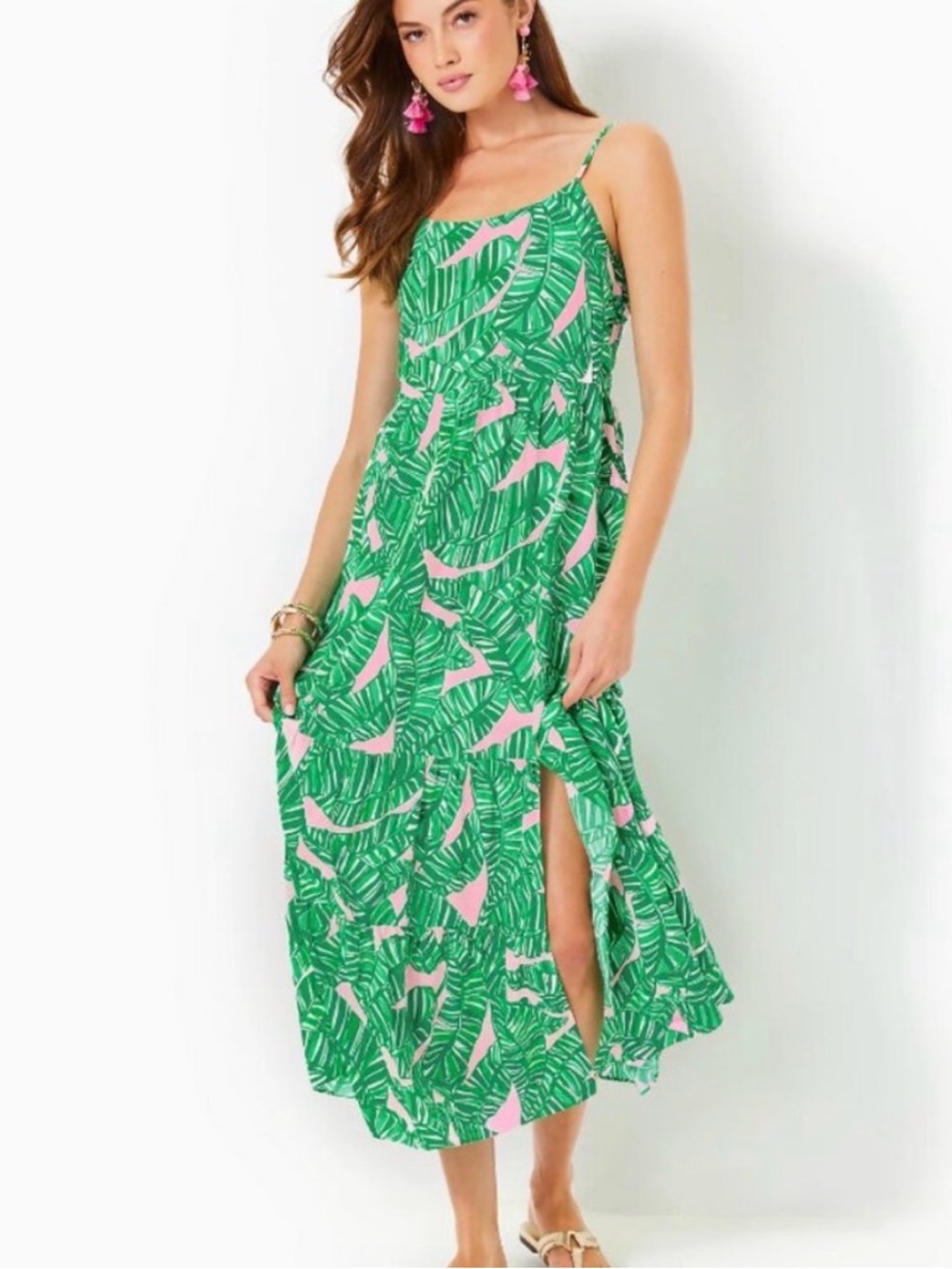 Lilly Pulitzer Teresa Maxi Dress in Conch Shell Pink Lets Go Bananas